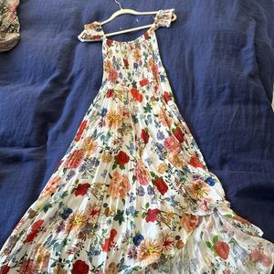 Floral high low dress.